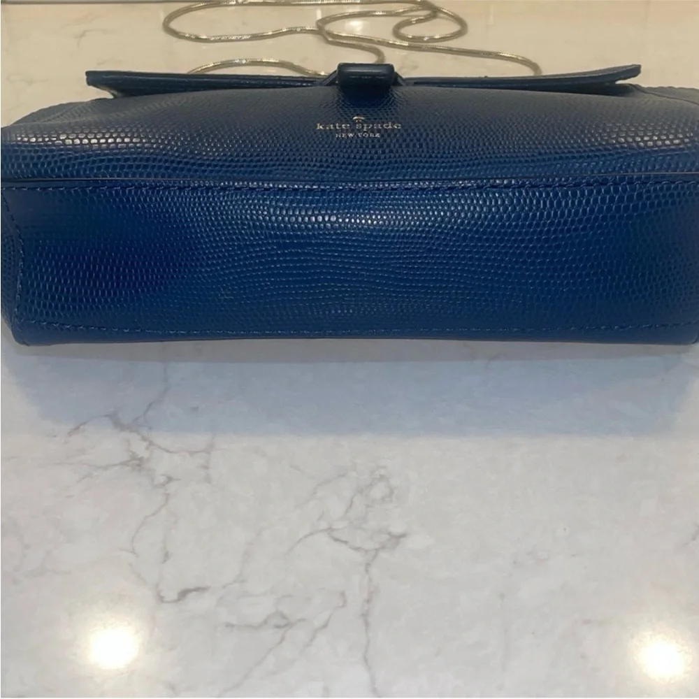 Kate Spade Riverside Emmie Textured Blue Crossbody Bag